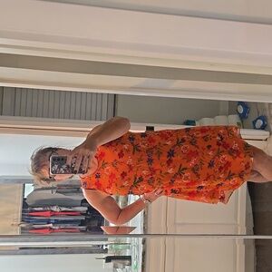 Calvin Klein Orange Floral Dress